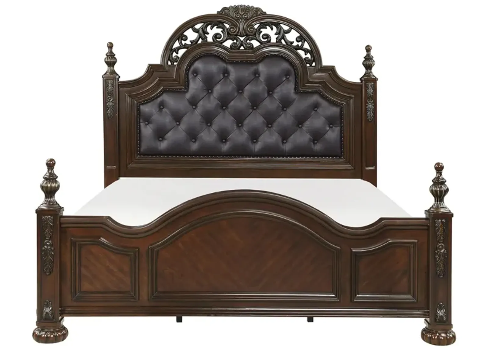 Nova Eastern King Bed in Cherry by Homelegance