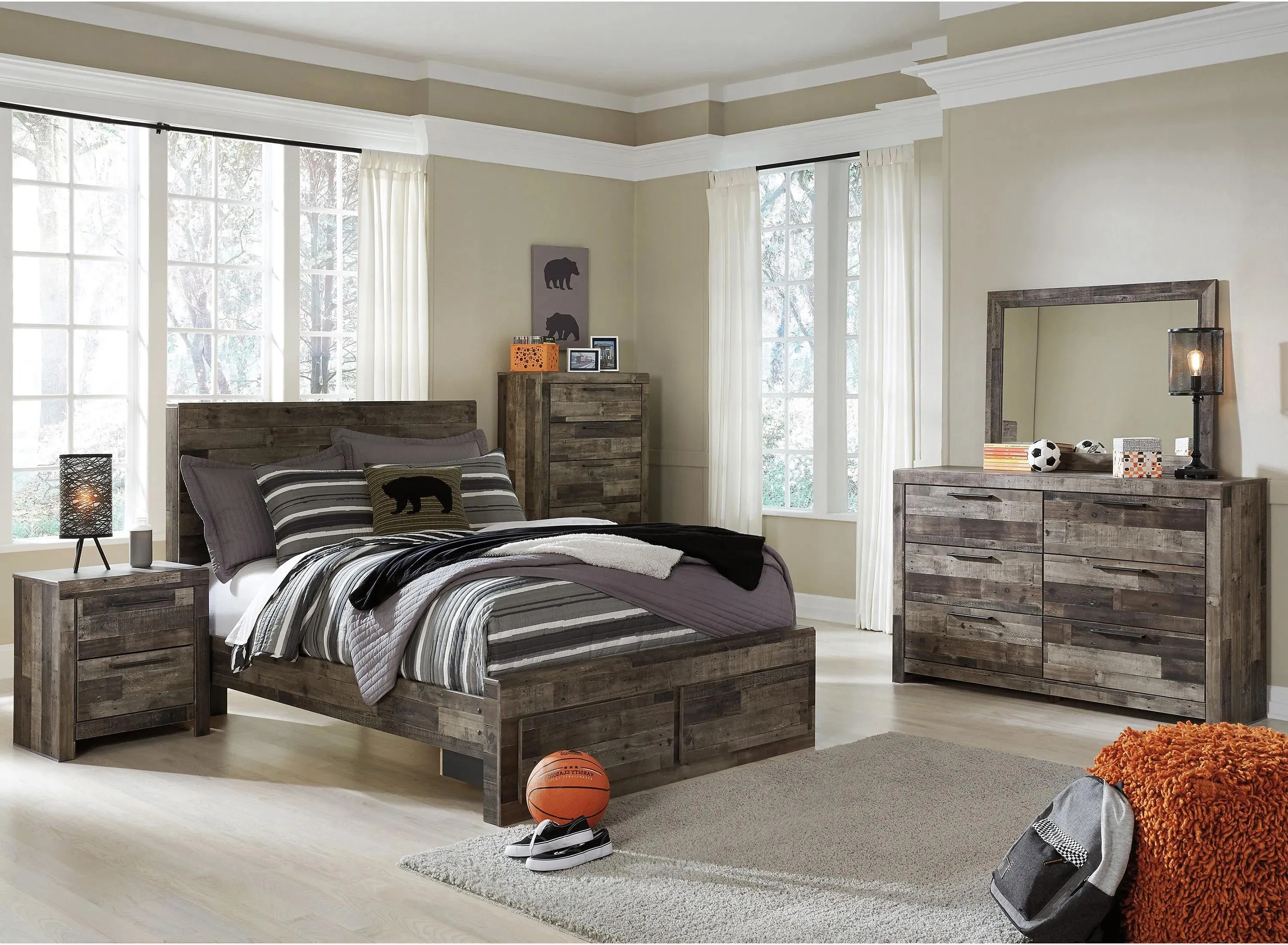 Ainsworth 4-pc. Bedroom Set in Multi Gray by Ashley Furniture