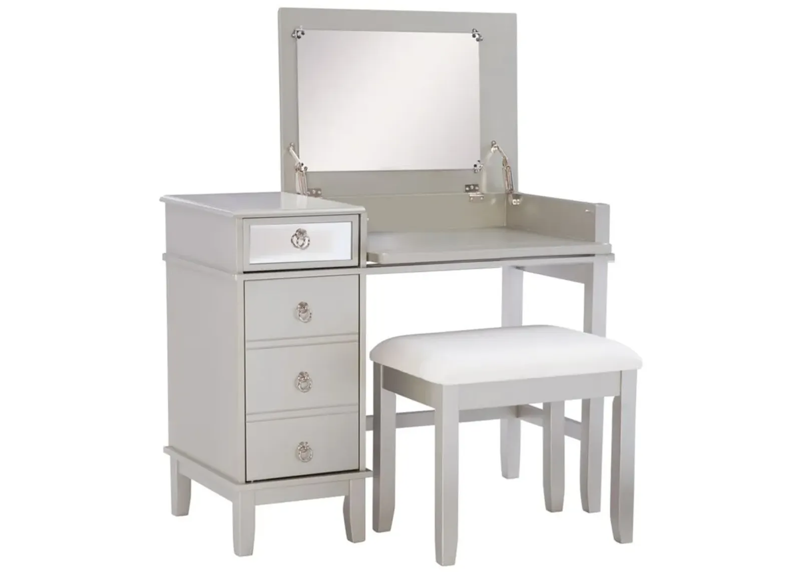 Bay Mills Vanity Set in Silver by Linon Home Decor