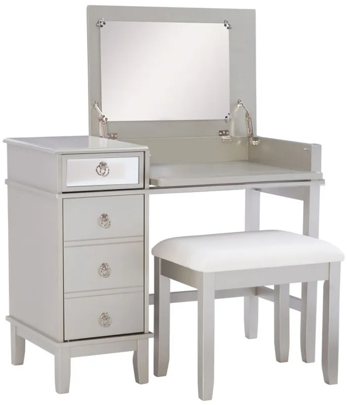 Bay Mills Vanity Set in Silver by Linon Home Decor