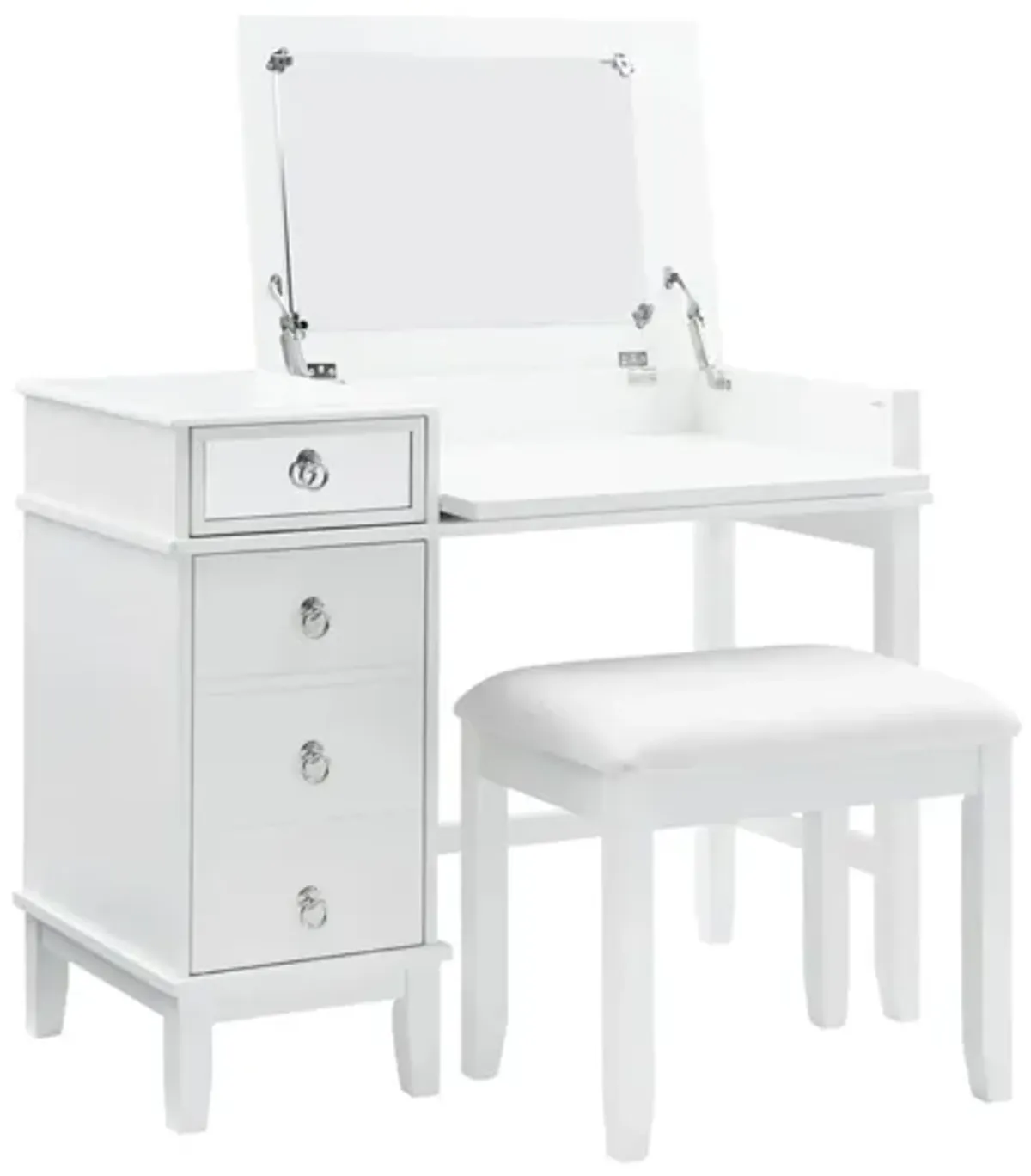 Bay Mills Vanity Set in White by Linon Home Decor