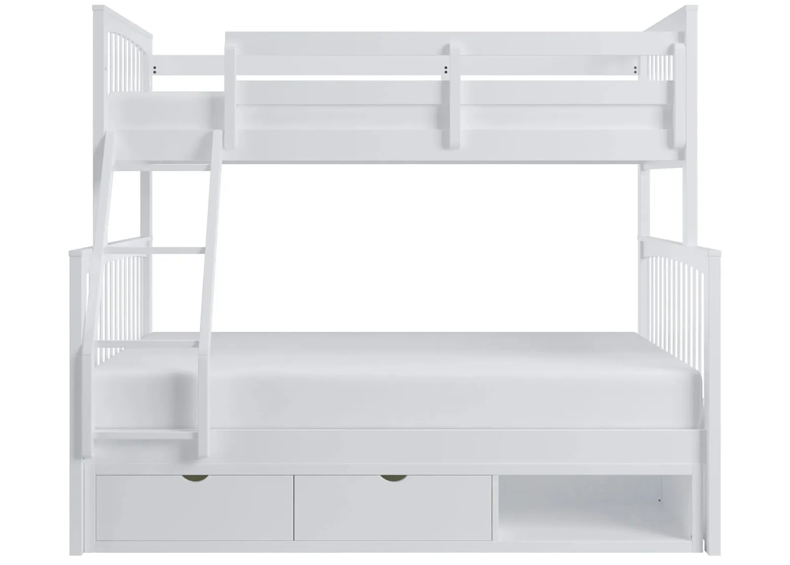 Apollo Bunk Bed with Storage in White by Bellanest