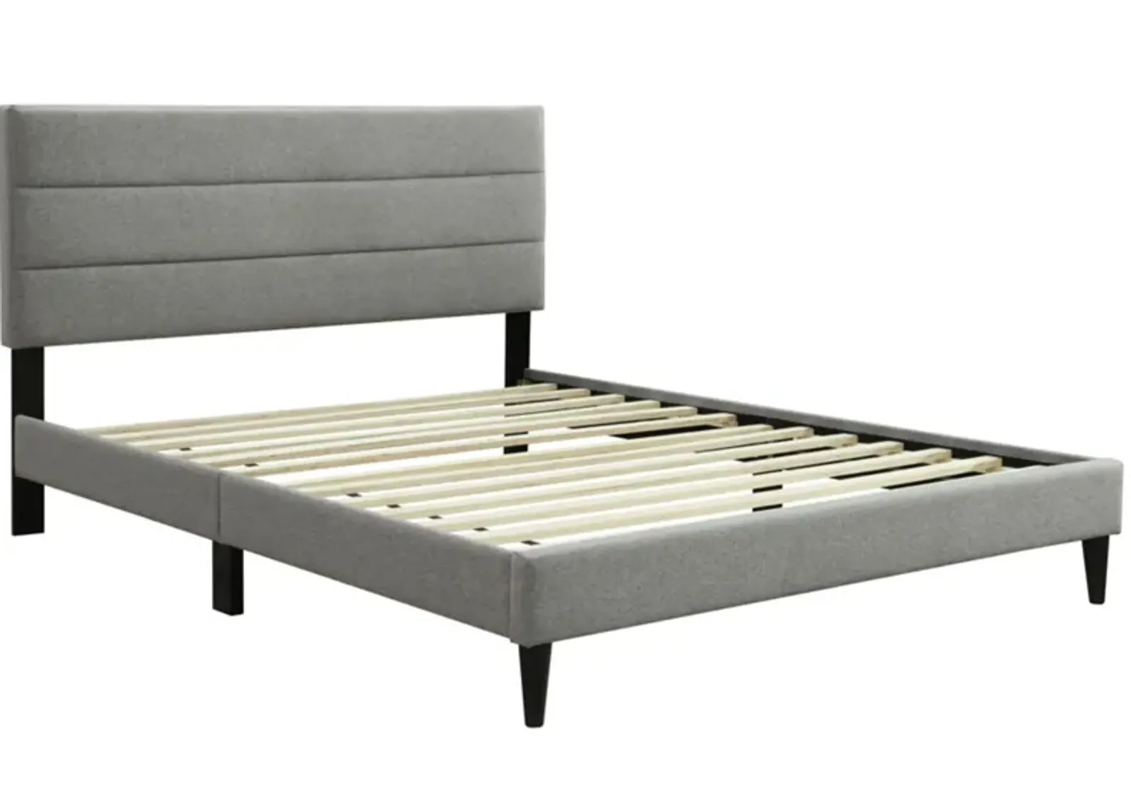 Willa Upholstered Bed w/ USB in Gray by Bernards Furniture Group