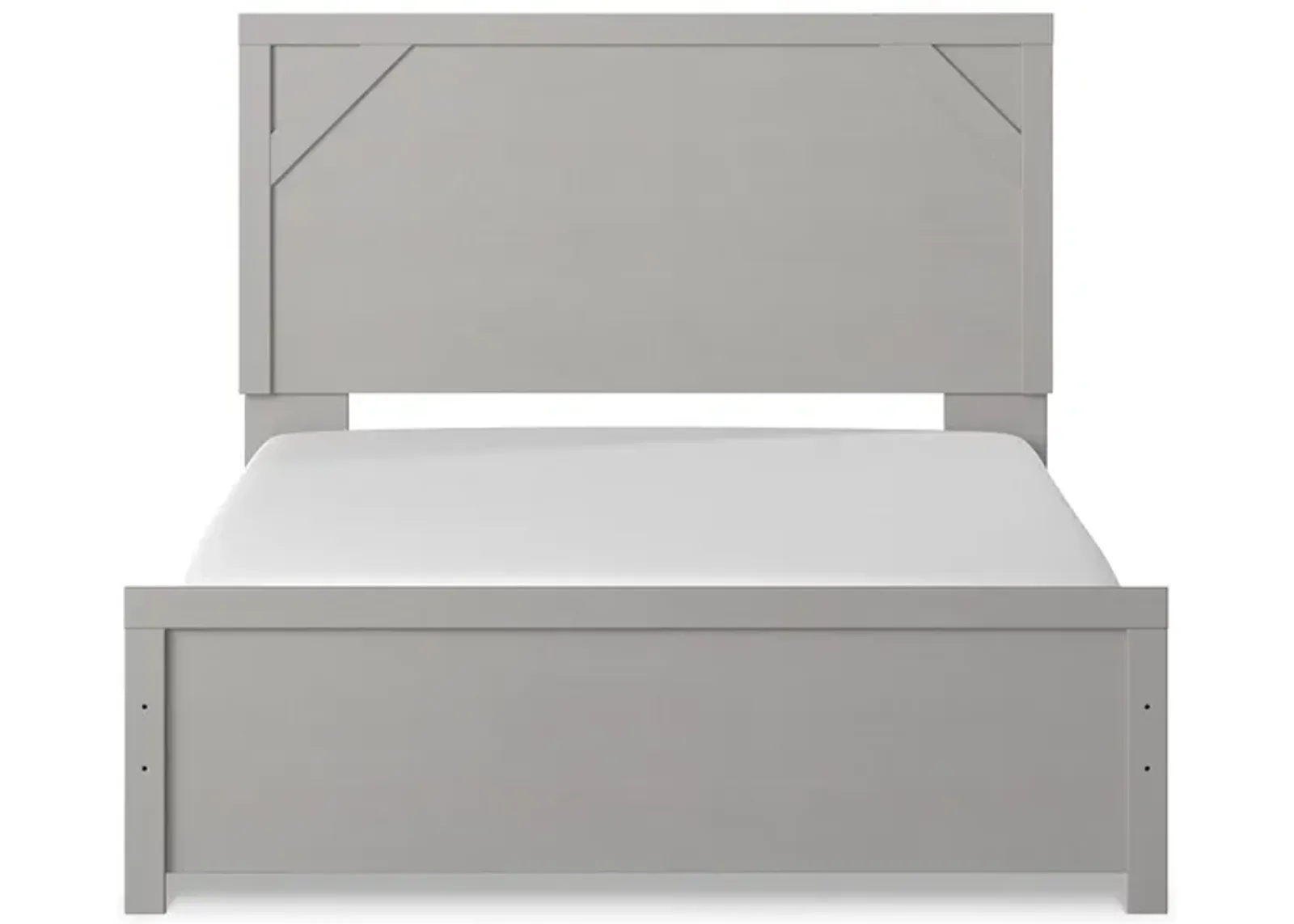 Cottonburg Queen Panel Bed in Light Gray/White by Ashley Furniture