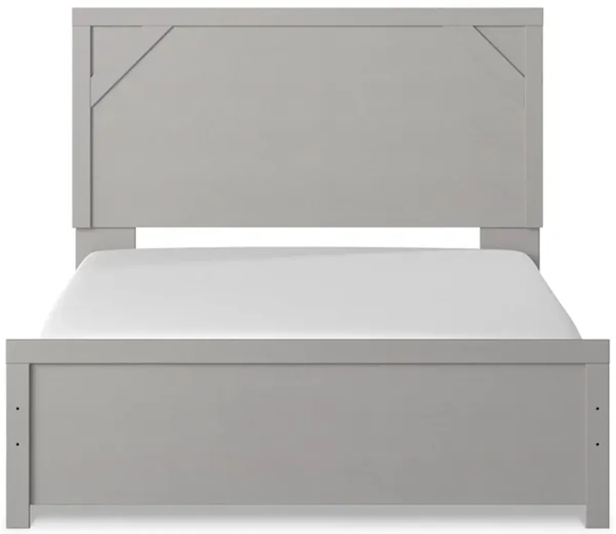 Cottonburg Queen Panel Bed in Light Gray/White by Ashley Furniture