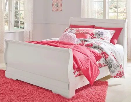 Anarasia Full Sleigh Bed in White by Ashley Furniture
