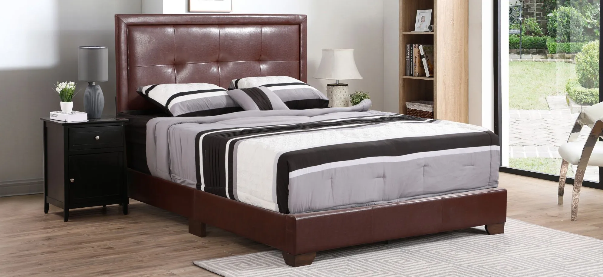 Panello Queen Bed in LIGHT BROWN by Glory Furniture