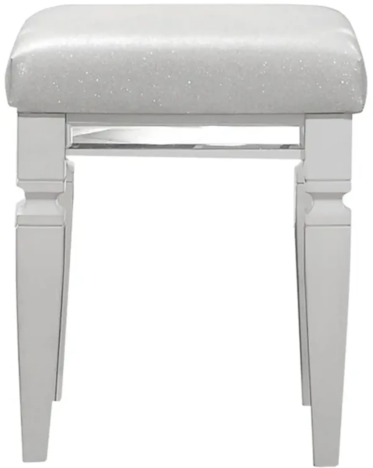 Selena Vanity Stool in White by Bellanest