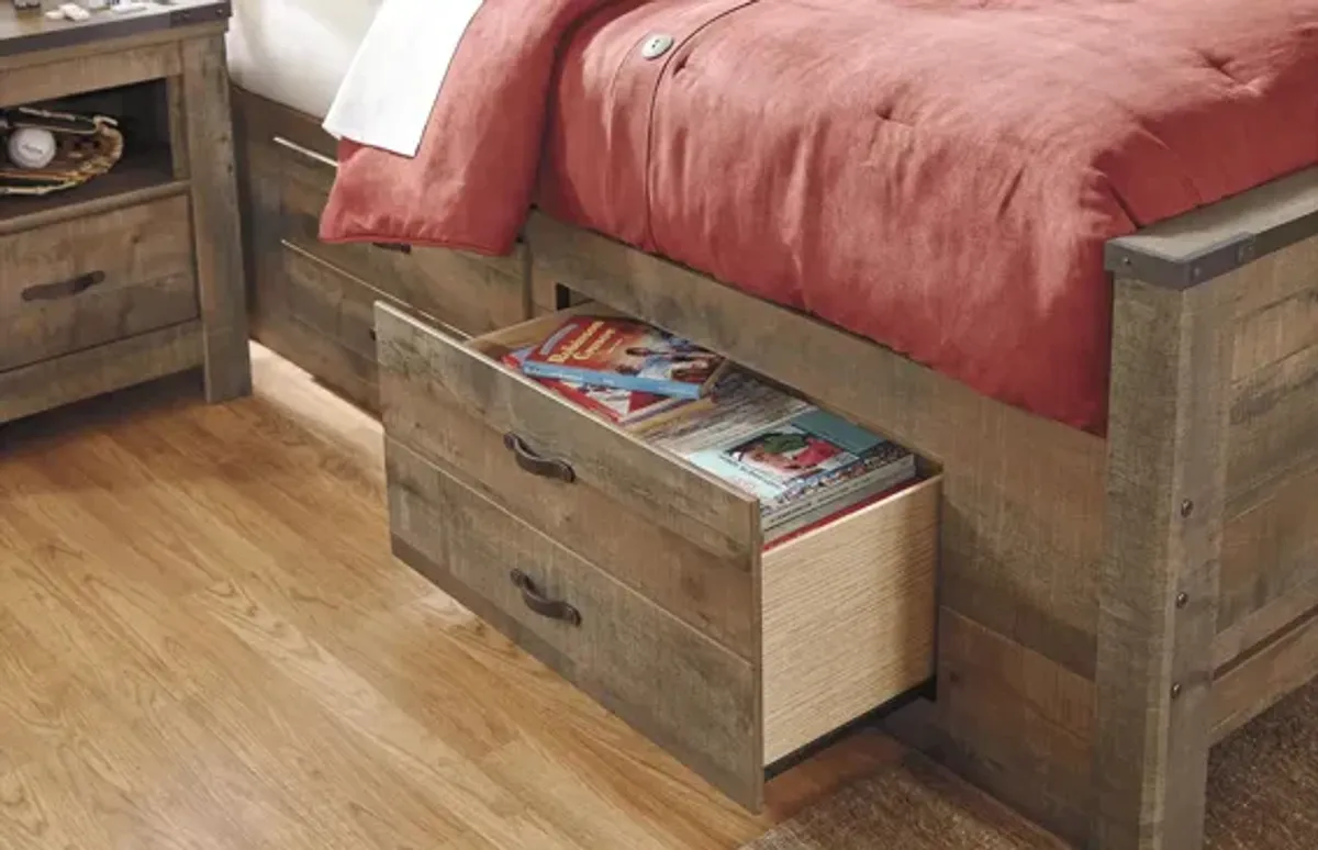 Trinell Full Bookcase Bed with 2 Storage Drawers