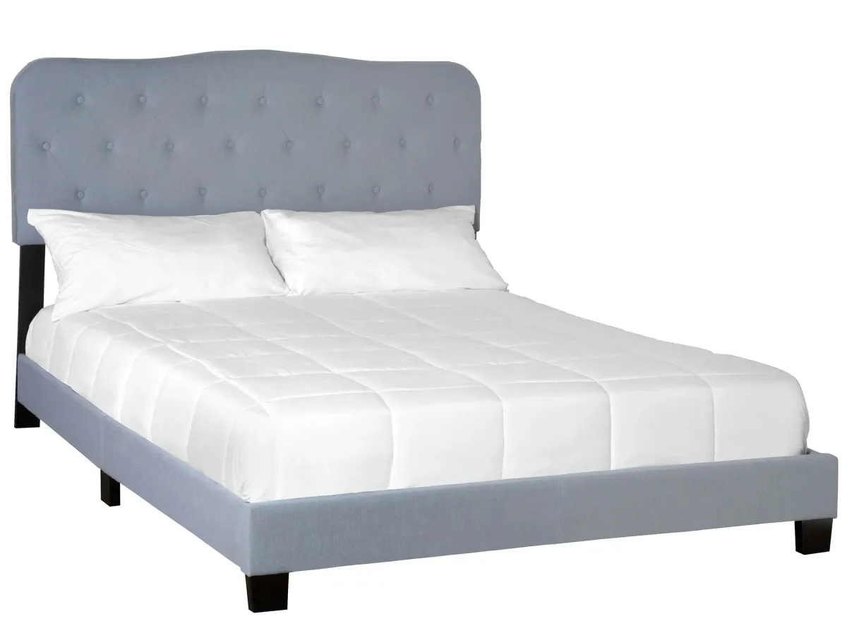 Ariana Upholstered Bed in Light Blue by Bernards Furniture Group