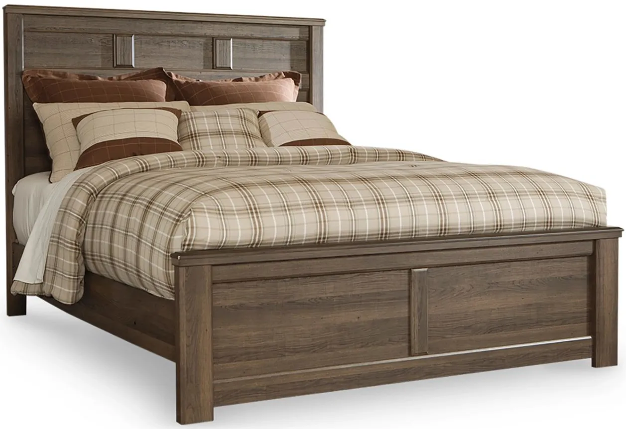 Juararo Queen Panel Bed in Dark Brown by Ashley Furniture