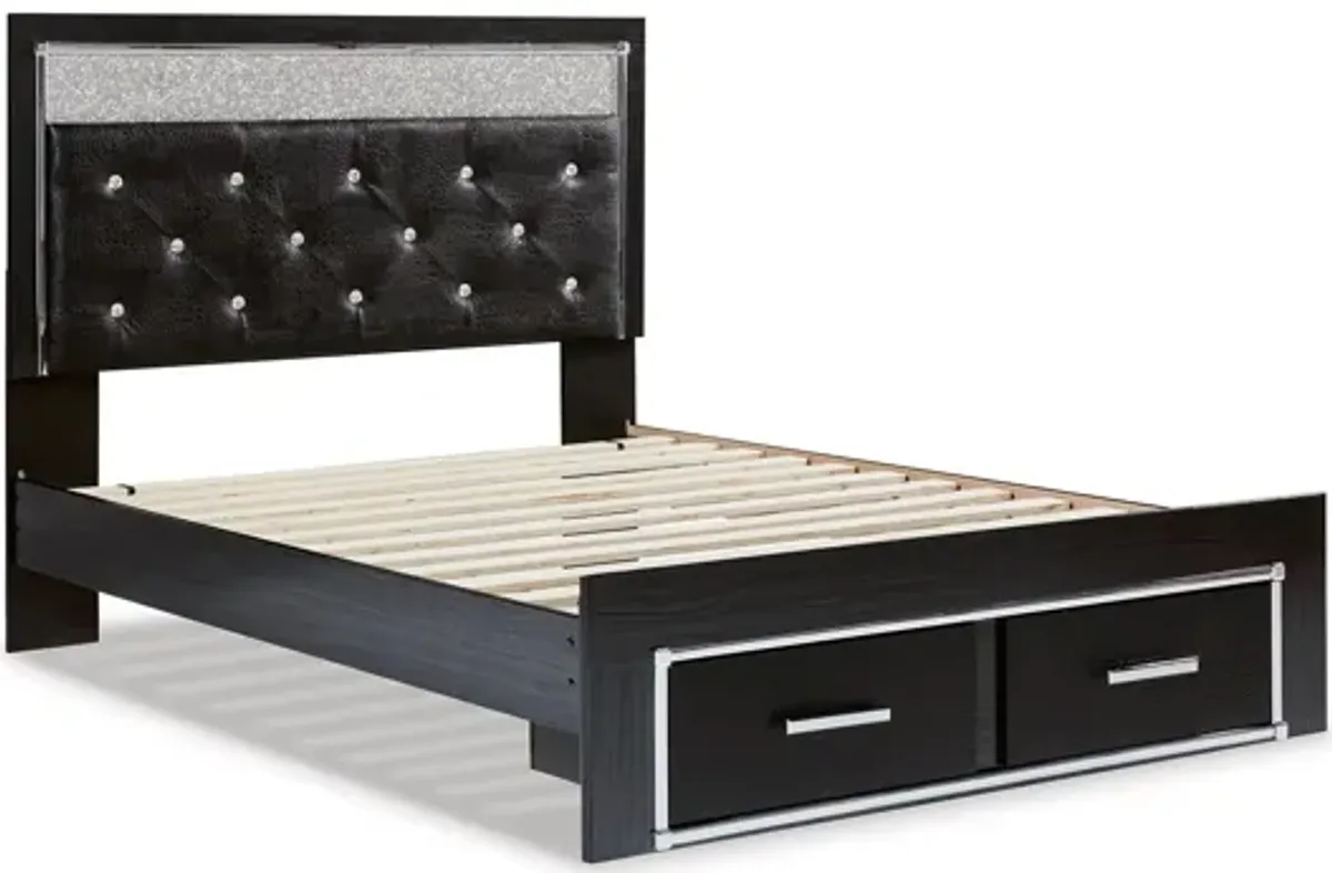 Kaydell Queen Upholstered Panel Storage Platform Bed