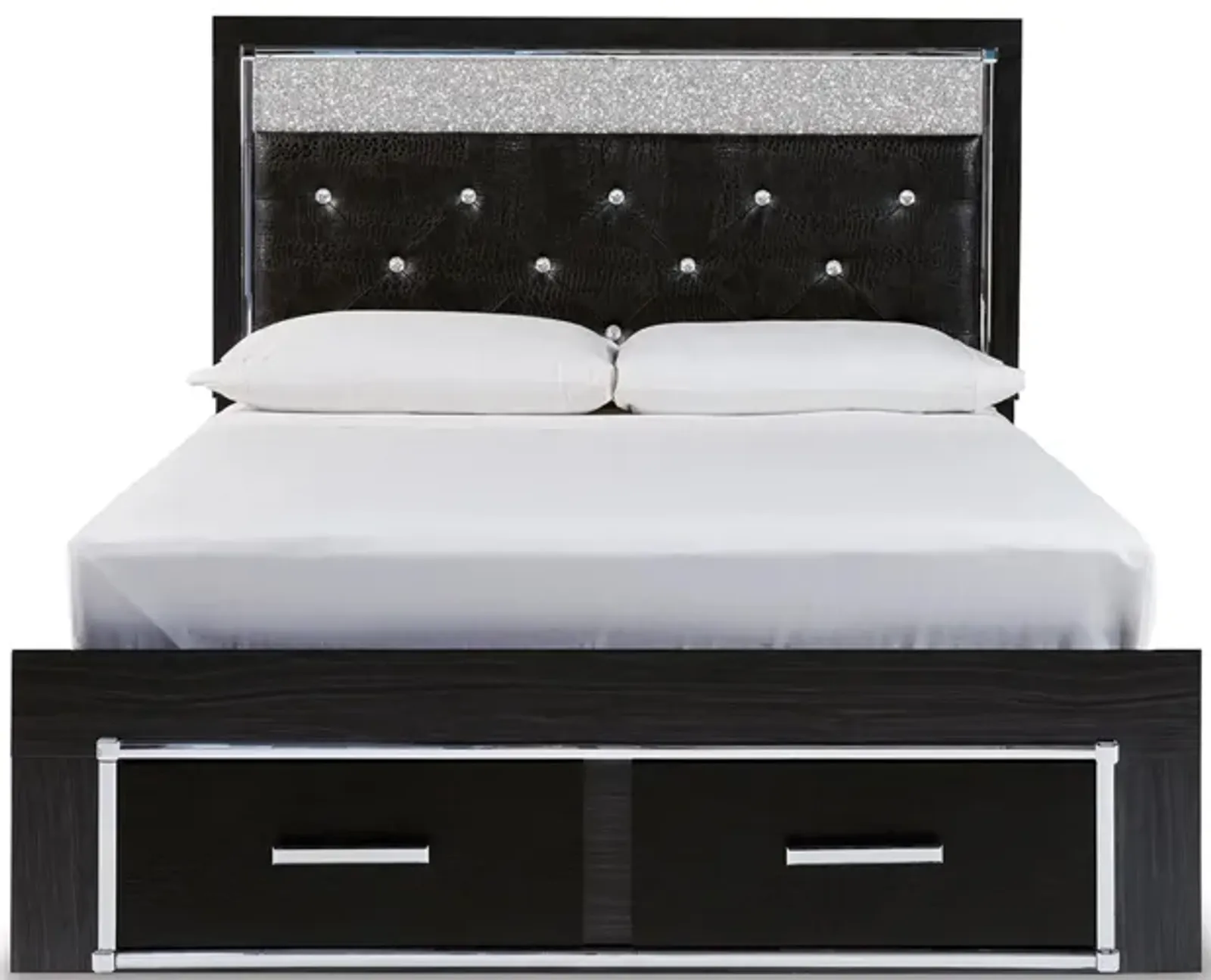 Kaydell Queen Upholstered Panel Storage Platform Bed