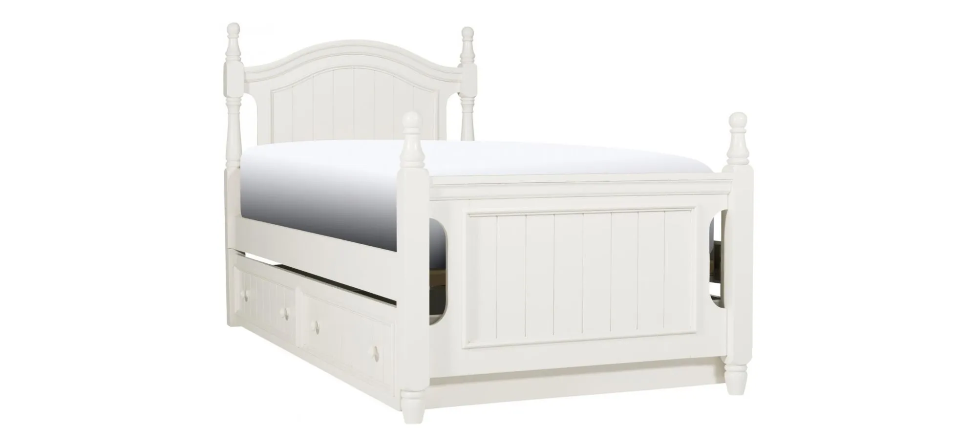 Willow Point Post Bed w/ Trundle in White by Homelegance