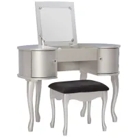 Aetna Vanity Set in Silver by Linon Home Decor