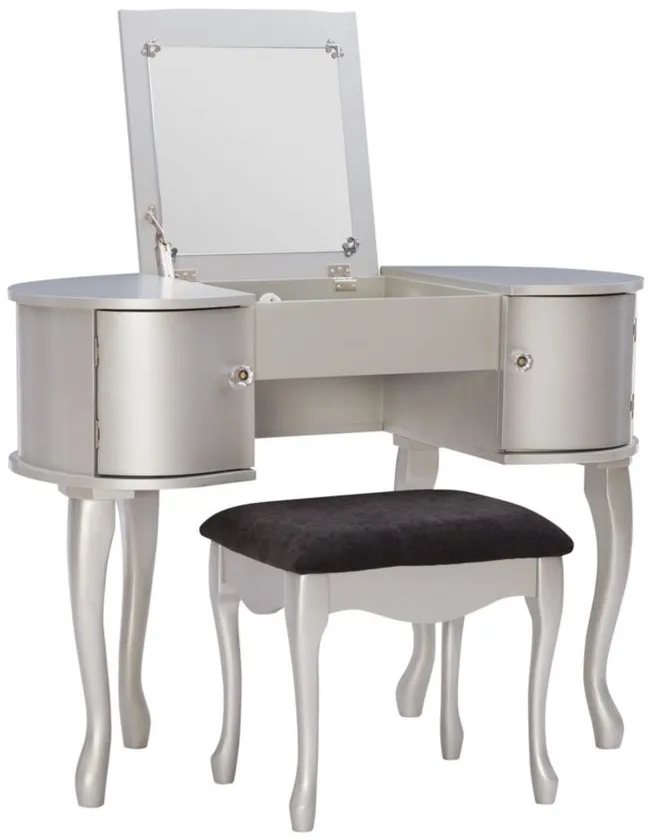 Aetna Vanity Set in Silver by Linon Home Decor