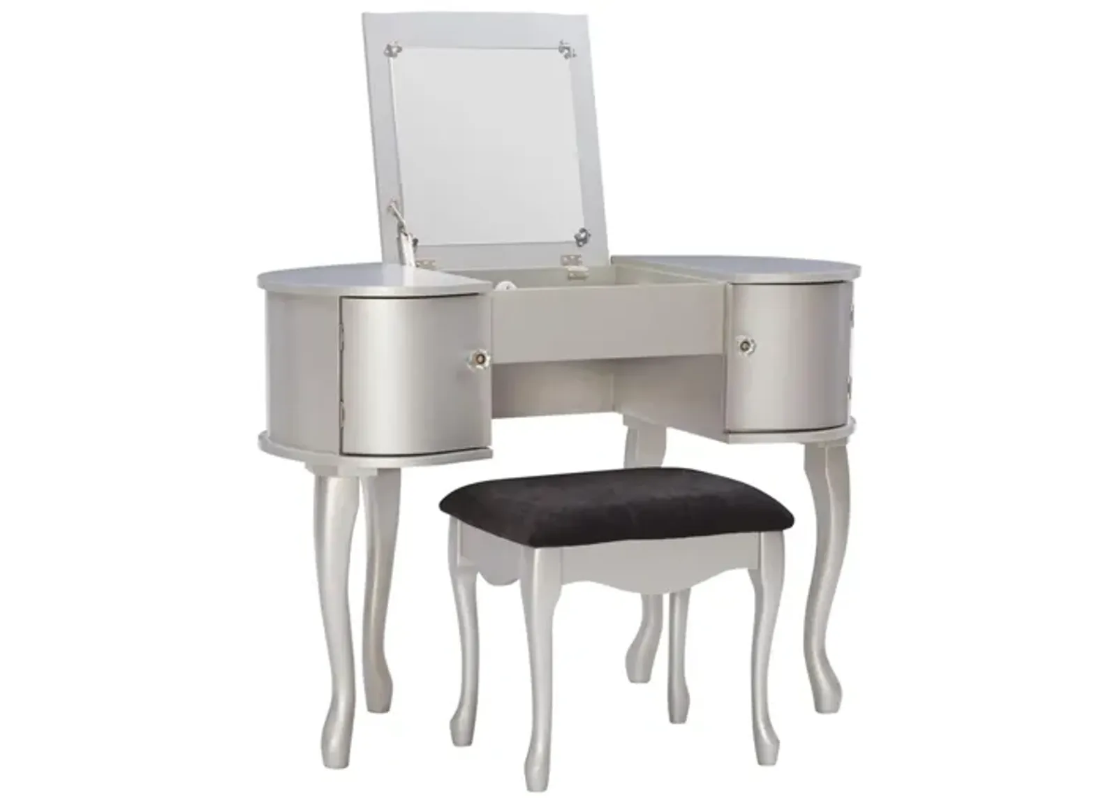 Aetna Vanity Set in Silver by Linon Home Decor