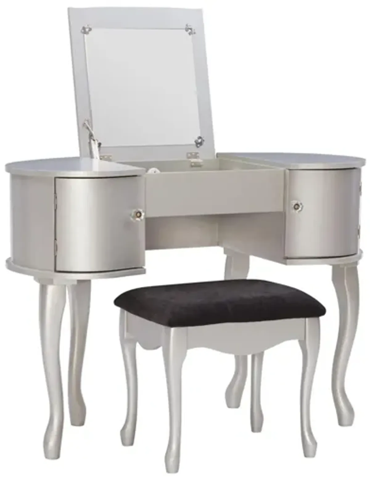 Aetna Vanity Set in Silver by Linon Home Decor