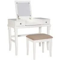 Angela Vanity Set in White by Linon Home Decor
