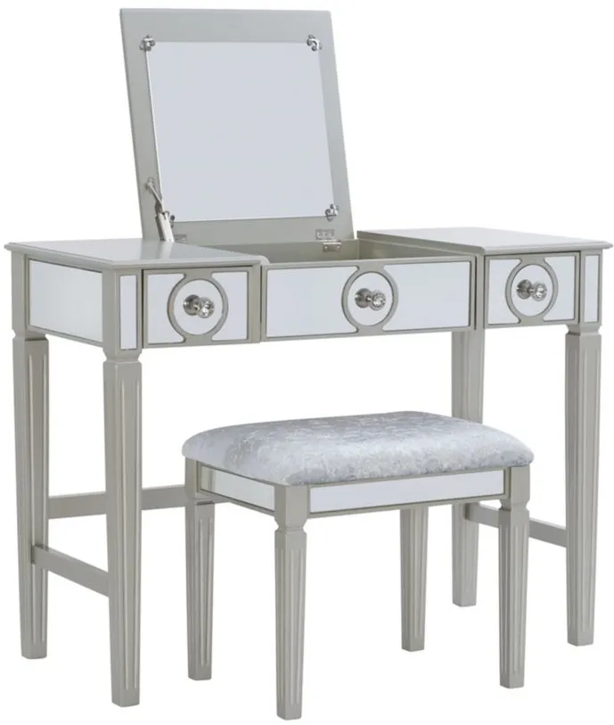 Madison Vanity Set in Silver by Linon Home Decor