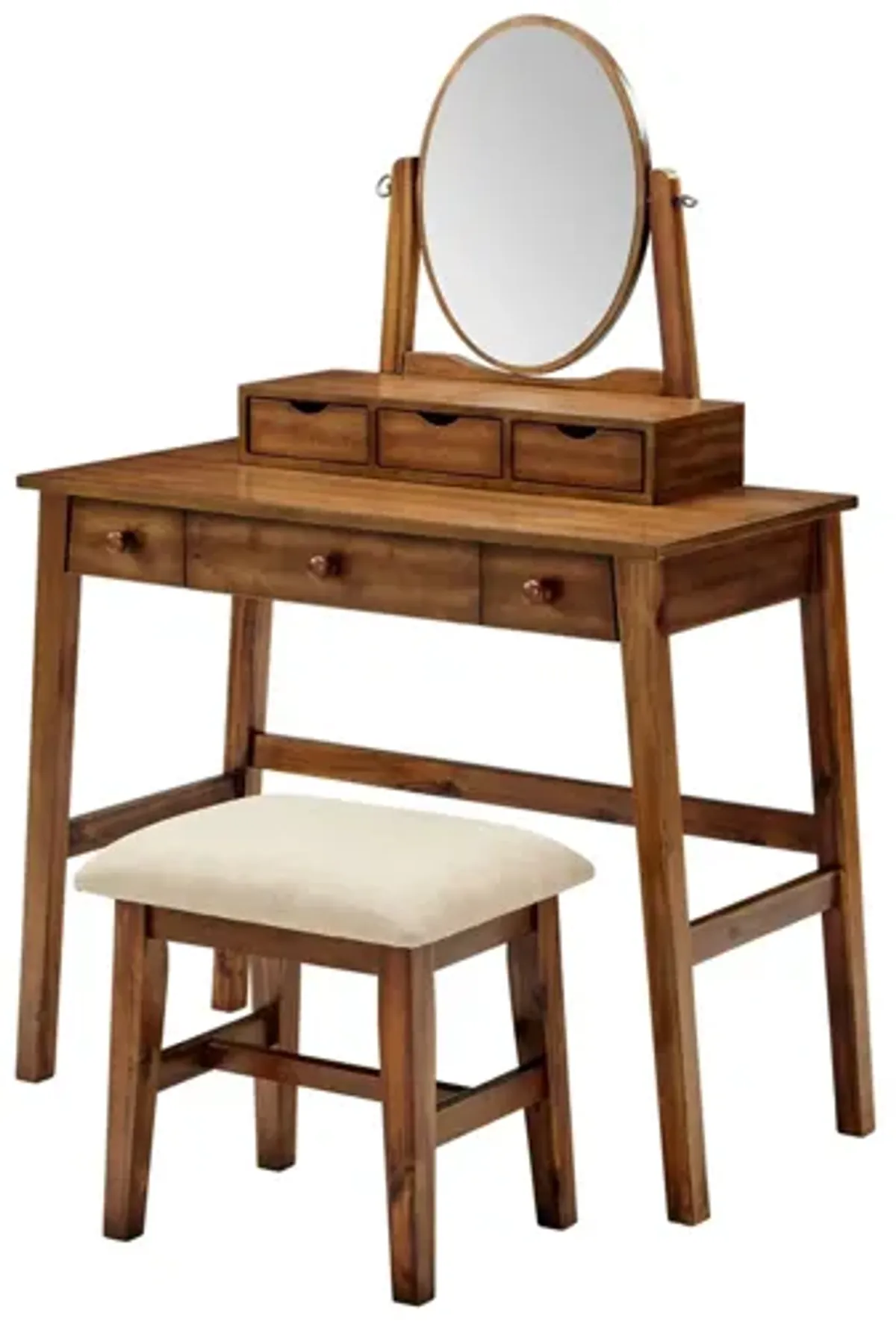 Ellington Vanity Set in Walnut by Linon Home Decor