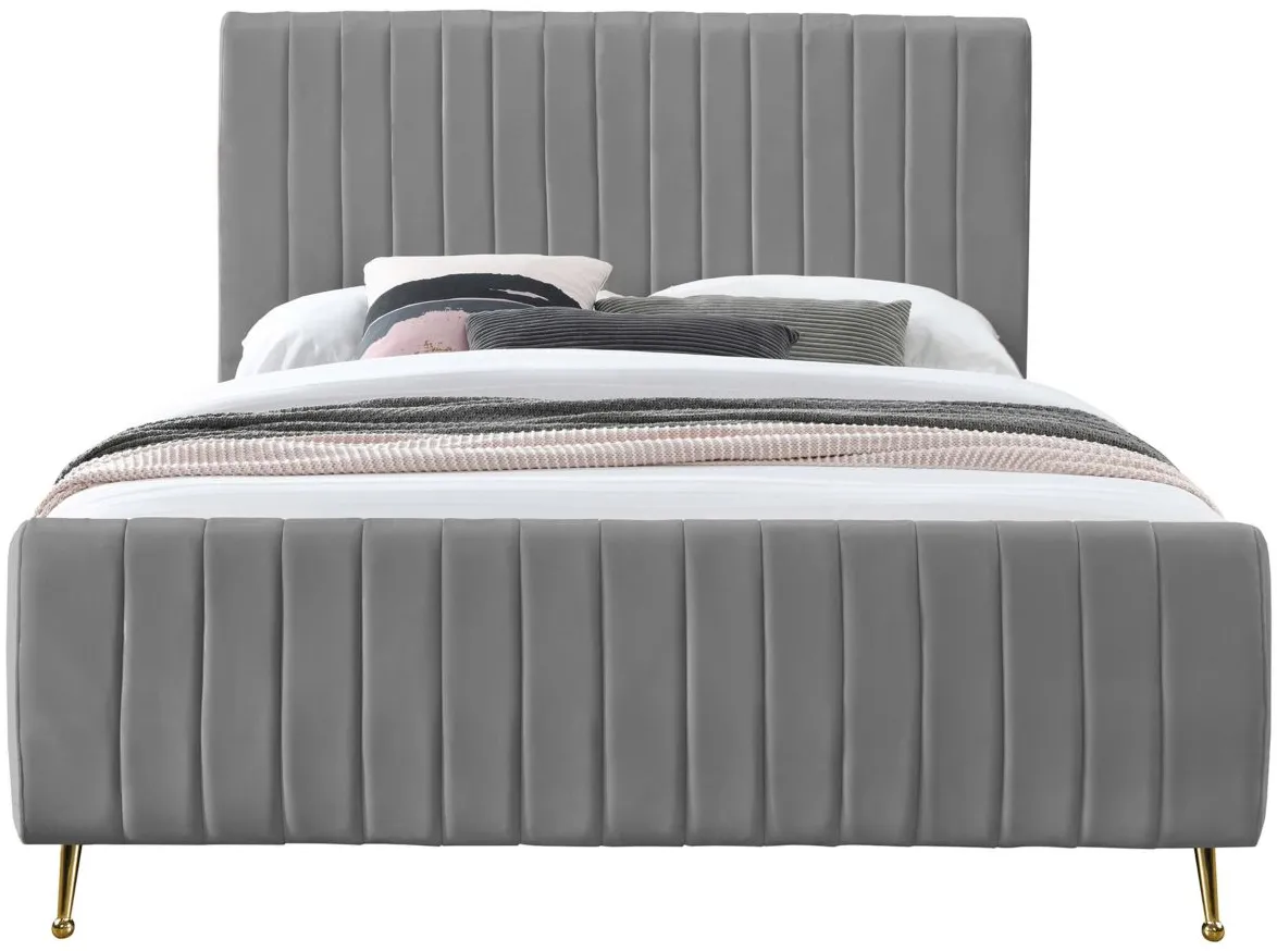 Zara Full Bed in Gray by Meridian Furniture