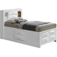 Marilla Captain's Bed in White by Glory Furniture