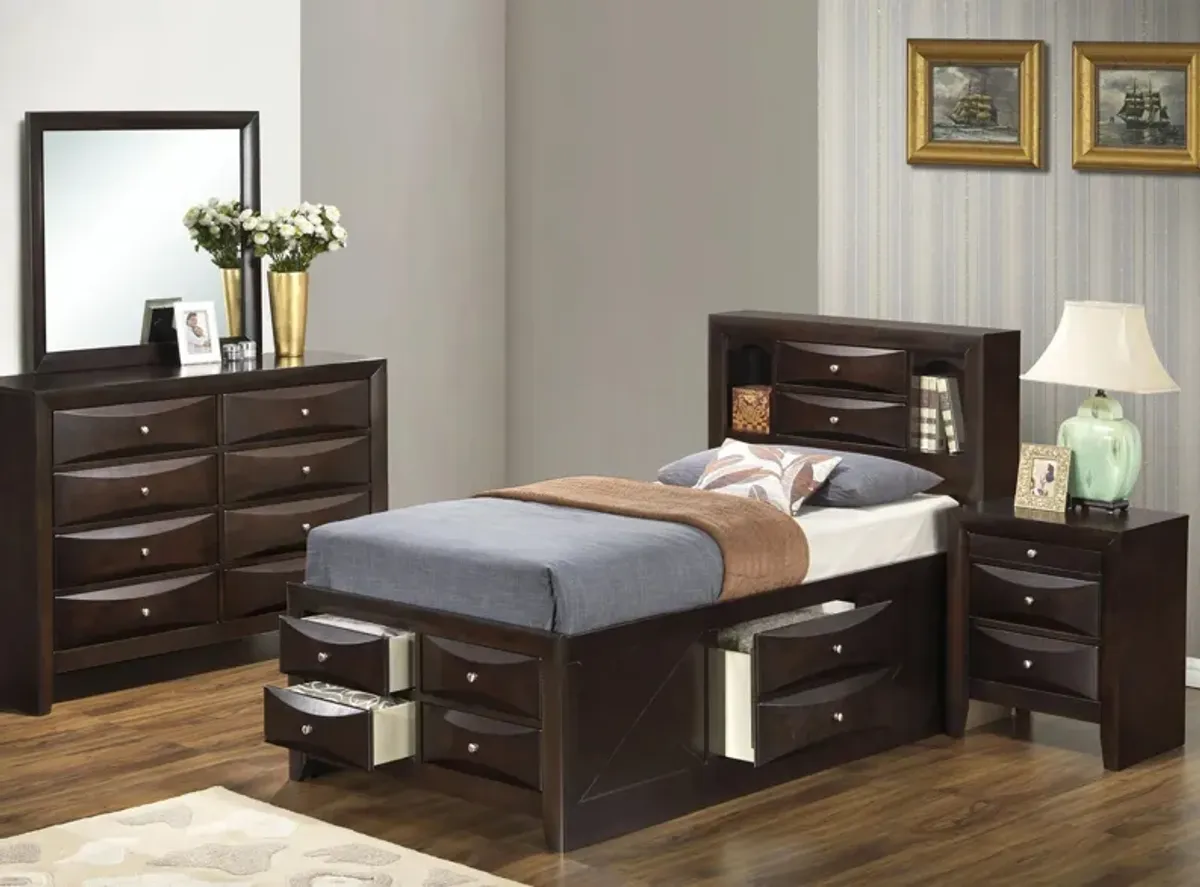 Marilla 4-piece Captain's Bedroom Set in Cappuccino by Glory Furniture