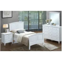 Hammond 4-pc. Panel Bedroom Set in White by Glory Furniture