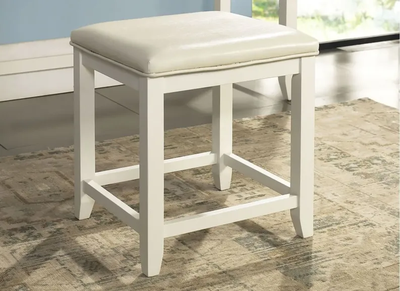 Vista Vanity Stool in White by Crosley Brands