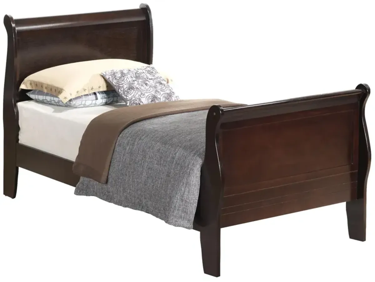 Rossie Sleigh Bed in Cappuccino by Glory Furniture