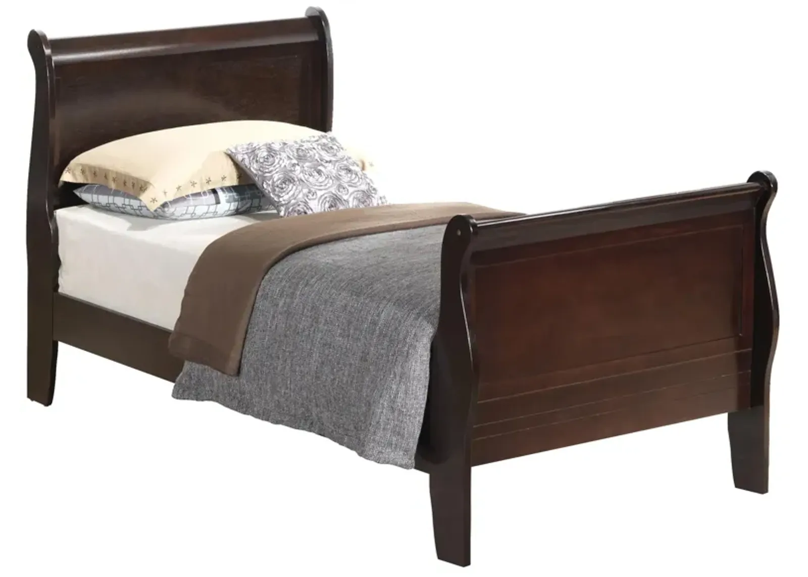 Rossie Sleigh Bed in Cappuccino by Glory Furniture