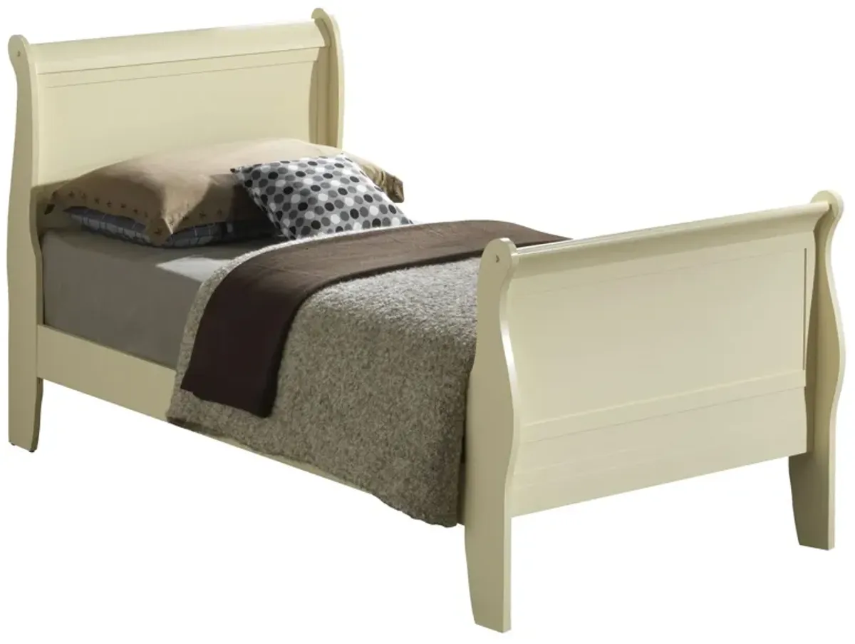 Rossie Sleigh Bed in Beige by Glory Furniture