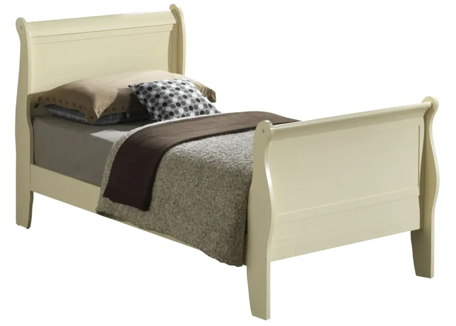 Rossie Sleigh Bed in Beige by Glory Furniture