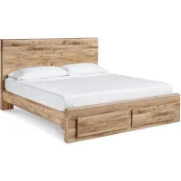 Hyanna Queen Bed w/ Storage Footboard in Tan by Ashley Furniture