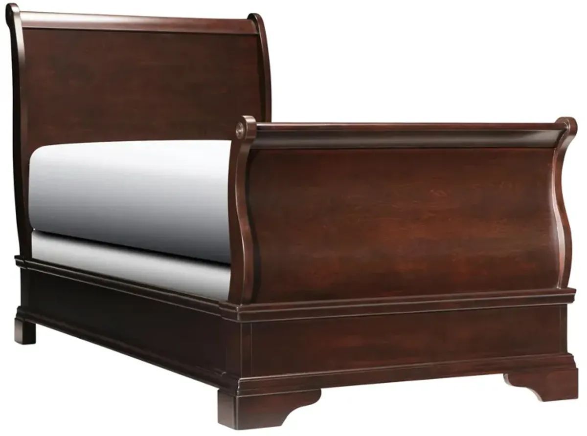 Charleston Sleigh Bed in Cherry by Bellanest