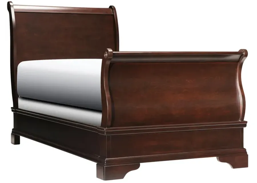 Charleston Sleigh Bed in Cherry by Bellanest