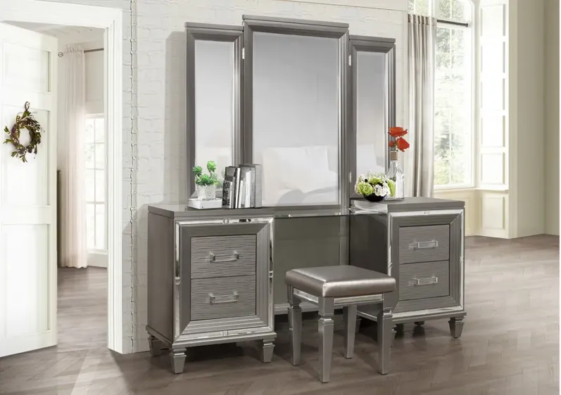 Selena Vanity in Silver-gray by Bellanest