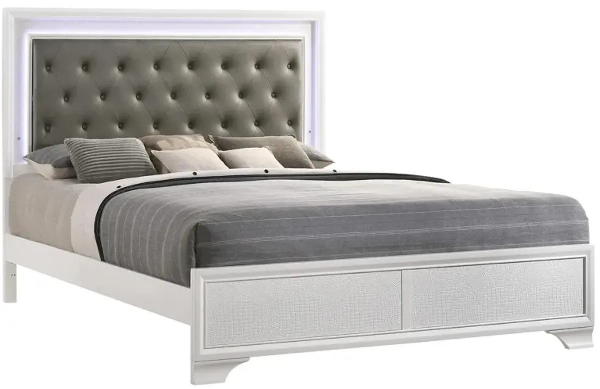 Lyssa Bed in FROST by Crown Mark