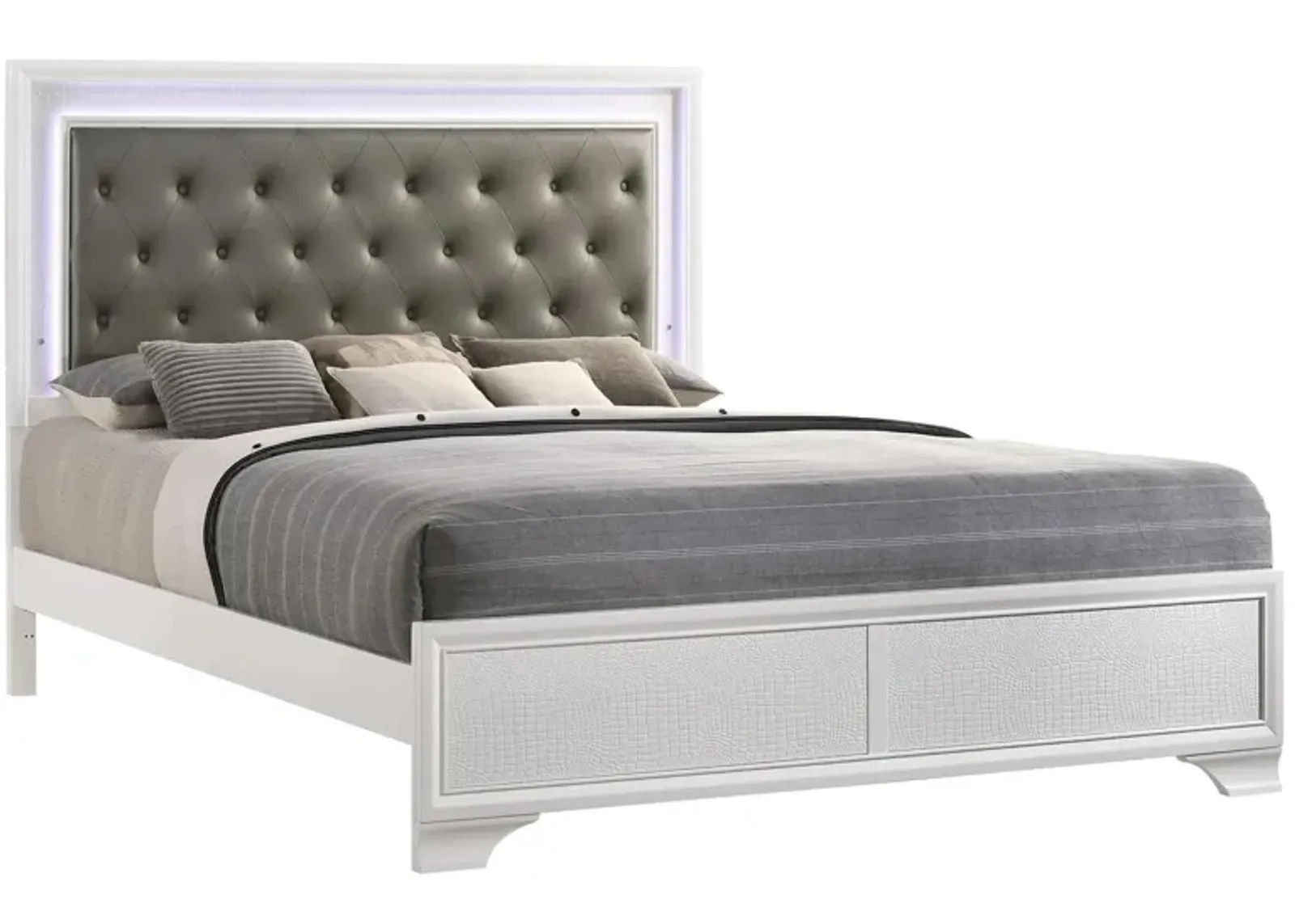 Lyssa Bed in FROST by Crown Mark