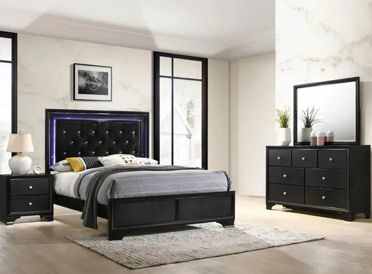 Micah 4-pc. Bedroom Set in Black by Crown Mark