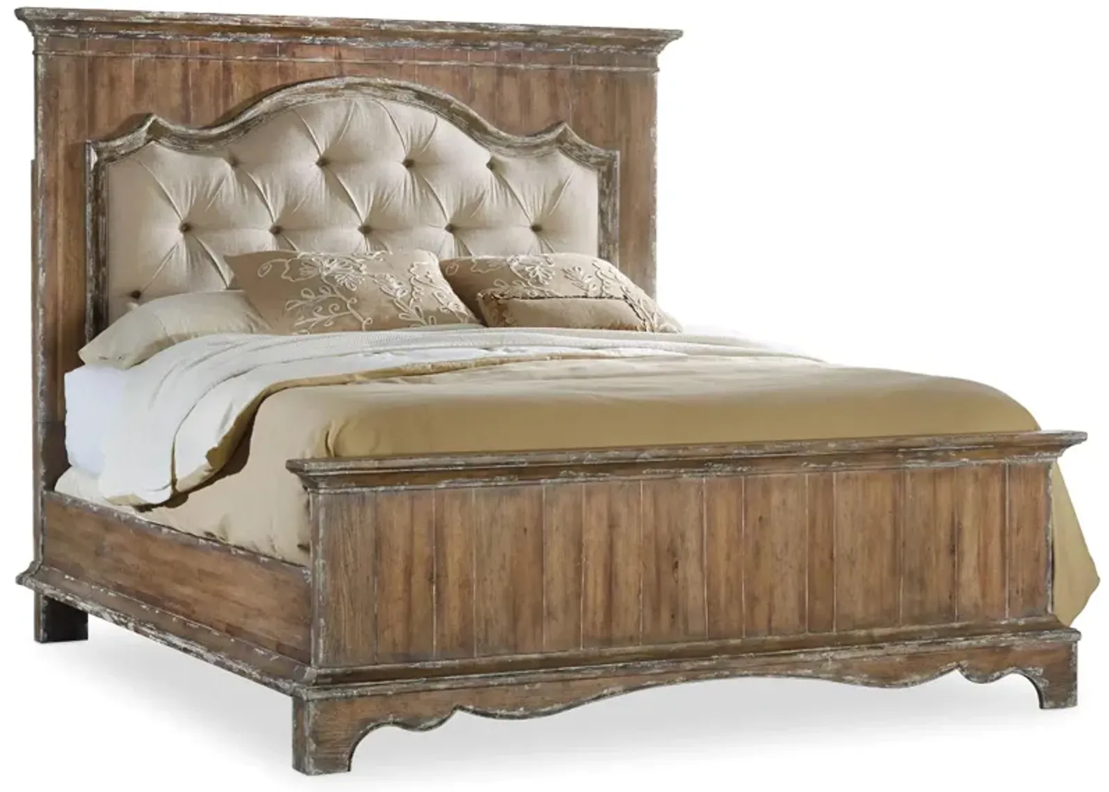 Chatelet Upholstered Panel Bed in Brown by Hooker Furniture