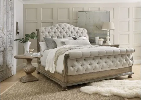 Castella Tufted Bed in Brown by Hooker Furniture