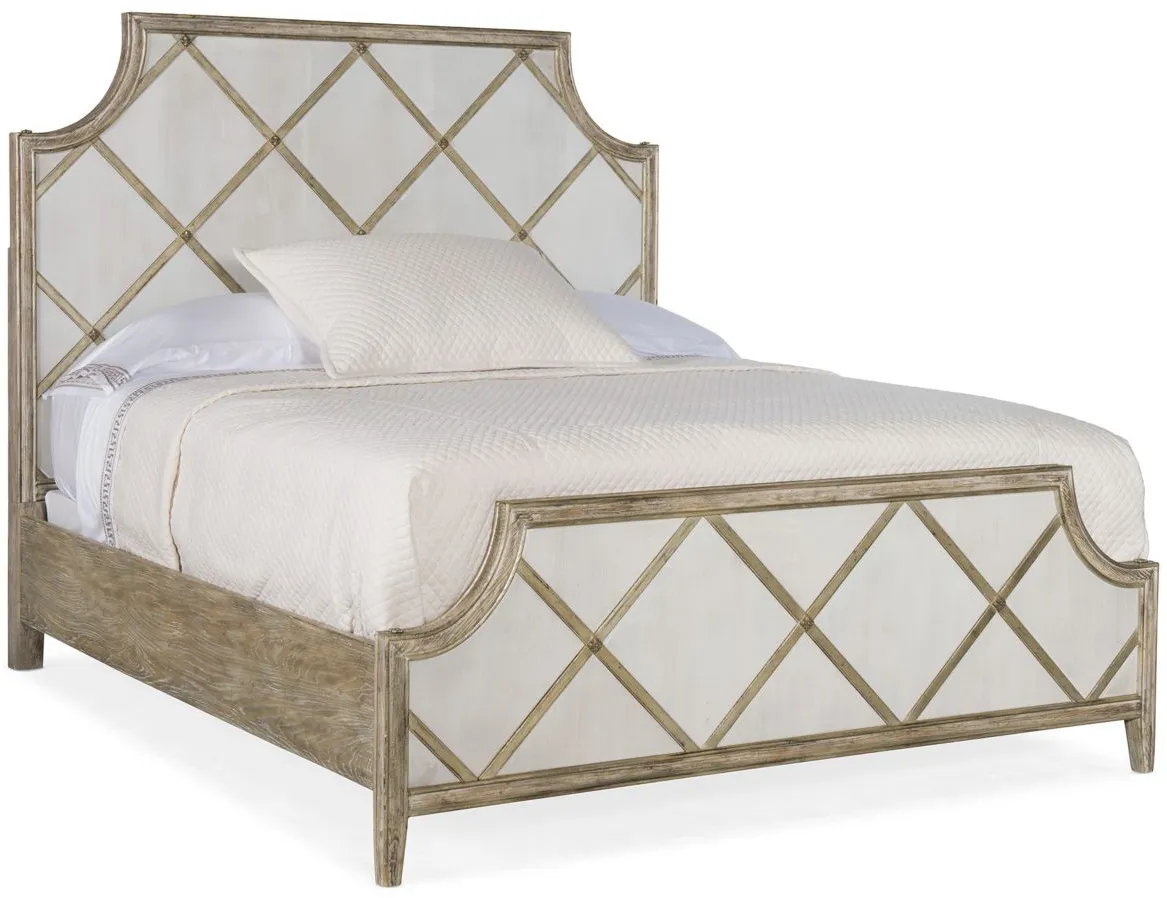 Sanctuary Diamont Panel Bed in Beige by Hooker Furniture