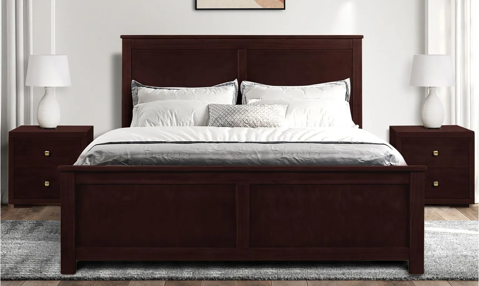 Winston Queen Platform Bed in Espresso by CAMDEN ISLE