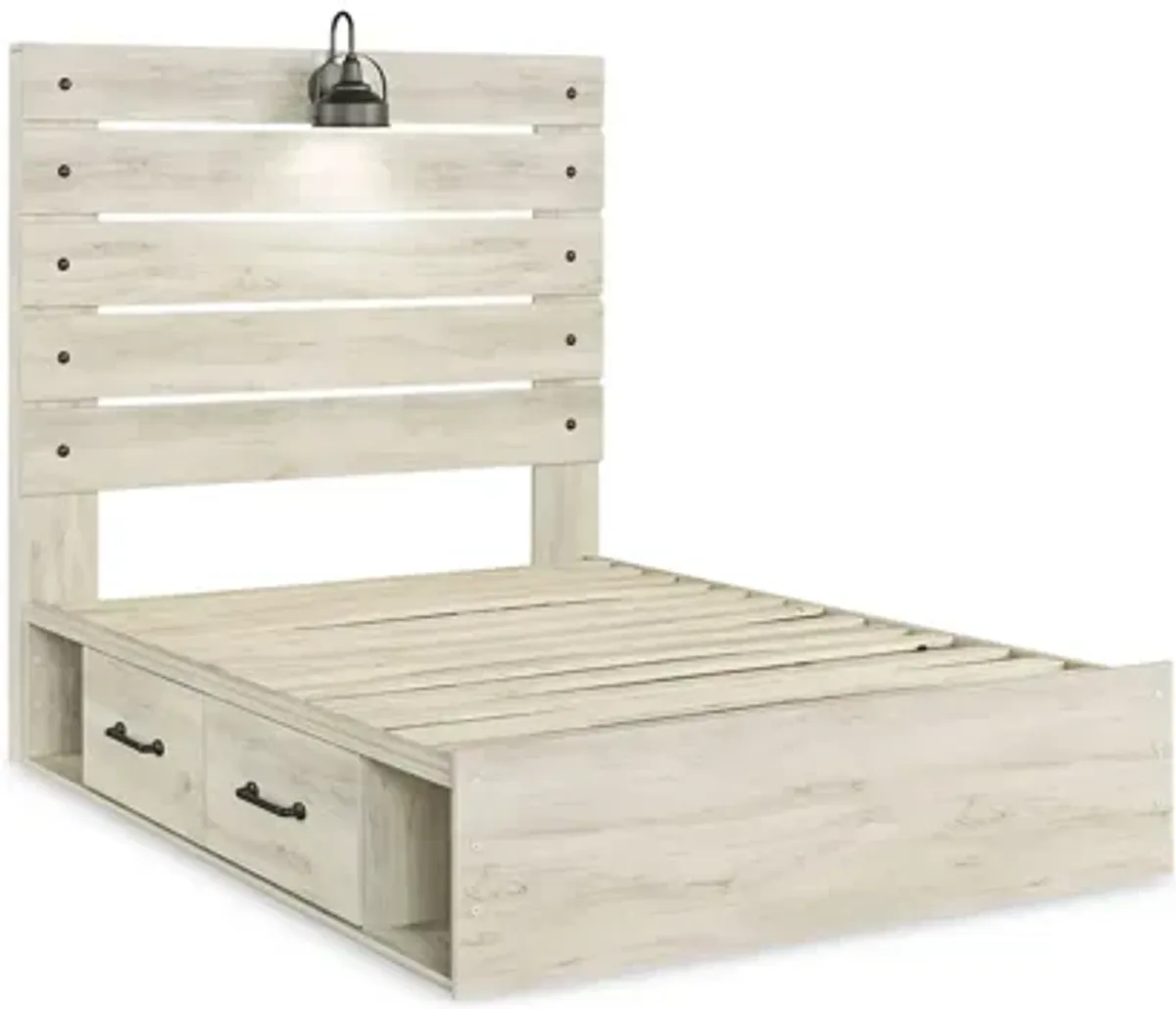 Luna Panel Bed with 4 Side Storage Drawers