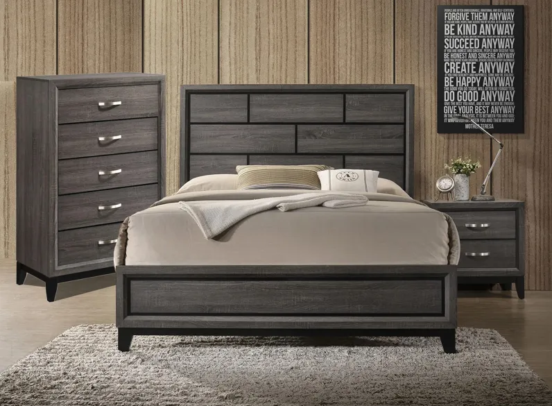 Akerson 3-pc. Queen Bedroom Set in Dark Gray by Crown Mark