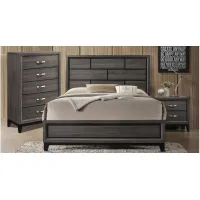 Akerson 3-pc. Queen Bedroom Set in Dark Gray by Crown Mark