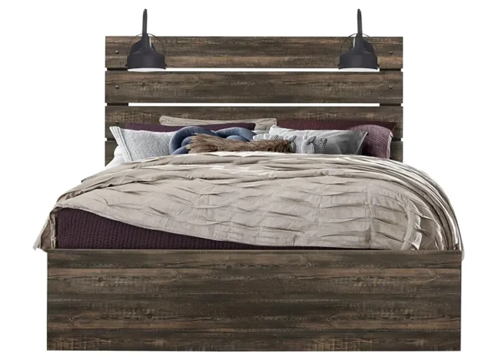 Linwood Bed in Dark Oak by Global Furniture Furniture USA