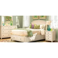 Kylie 4-pc. Storage Bedroom Set in Cream by Bellanest